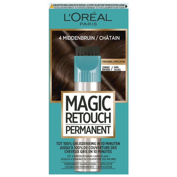 L'Oréal Paris Magic Retouch 4 Mittelbraun Permanente Haarfarbe<br>4