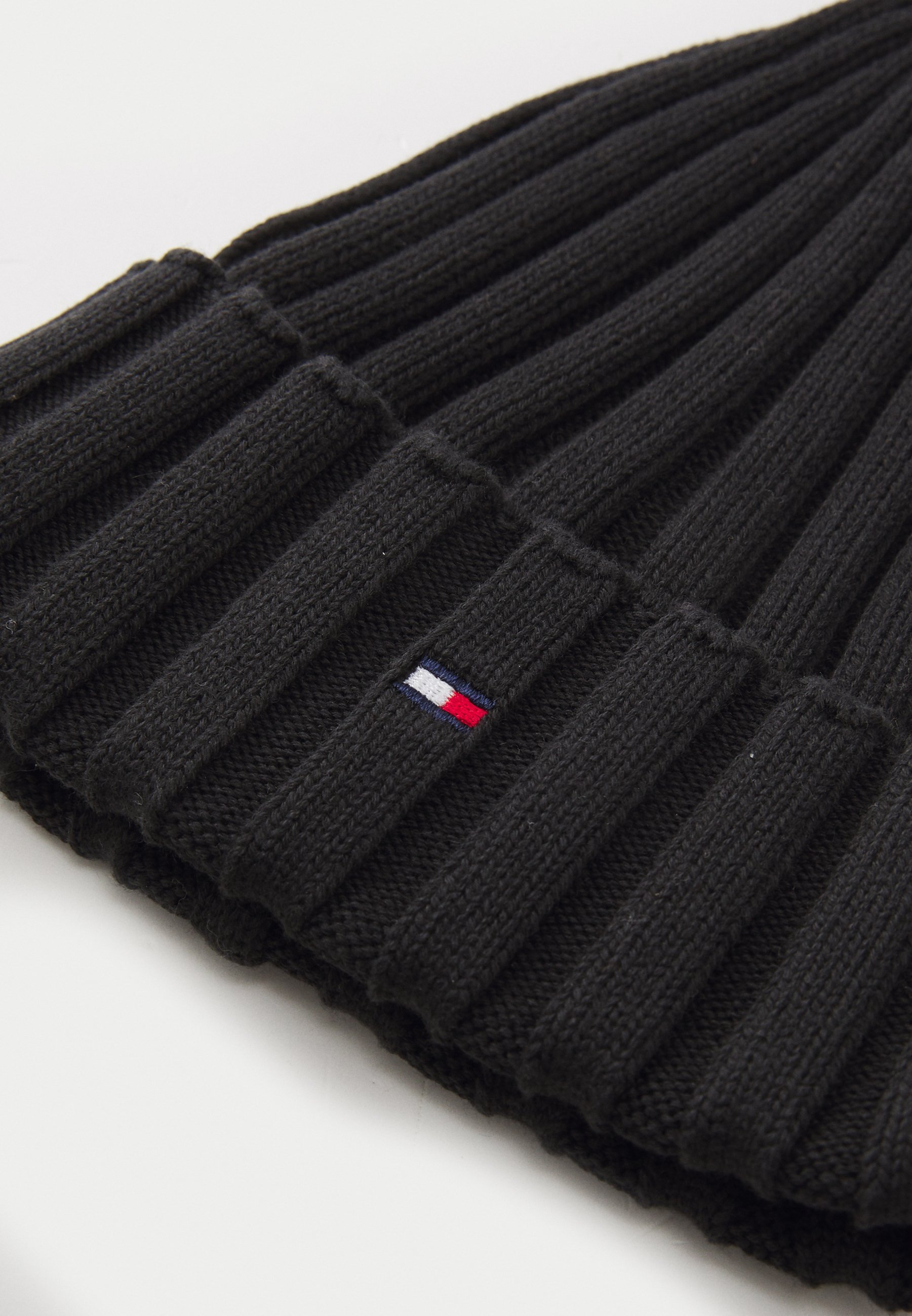 Tommy Hilfiger Small Flag Beanie Unisex - Muts - zwart