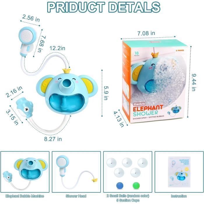 Badespielzeug – LECOO – Elefanten-Sprinkler – 3-in-1 – mit Musik – ab 12 Monaten