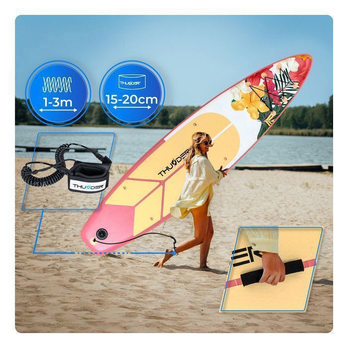 Tavola da paddle THUNDER® VIOSA 320 cm | Gonfiabile | Antiscivolo | Zaino | Accessori completi | Kit di riparazione