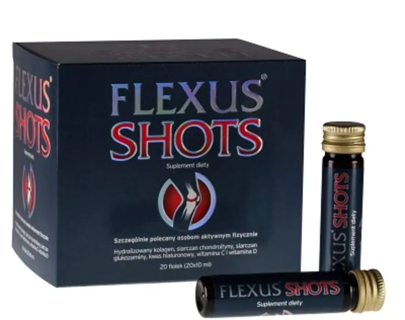 Flexus Shots, Preparat na wzmocnienie stawów, Fiolka z płynem doustnym