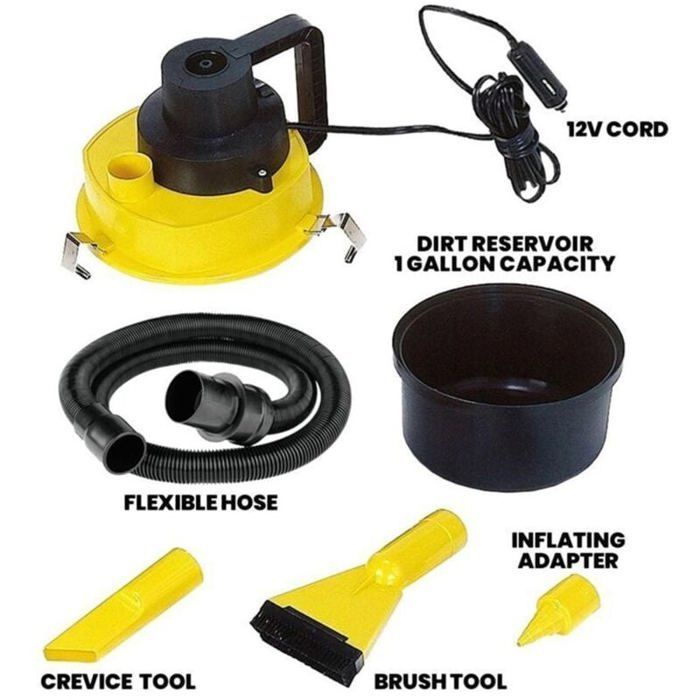 Aspiradora para coche, aspiradora multifuncional para coche, aspiradora portátil para sólidos y líquidos, accesorios universales para coche, PZCC