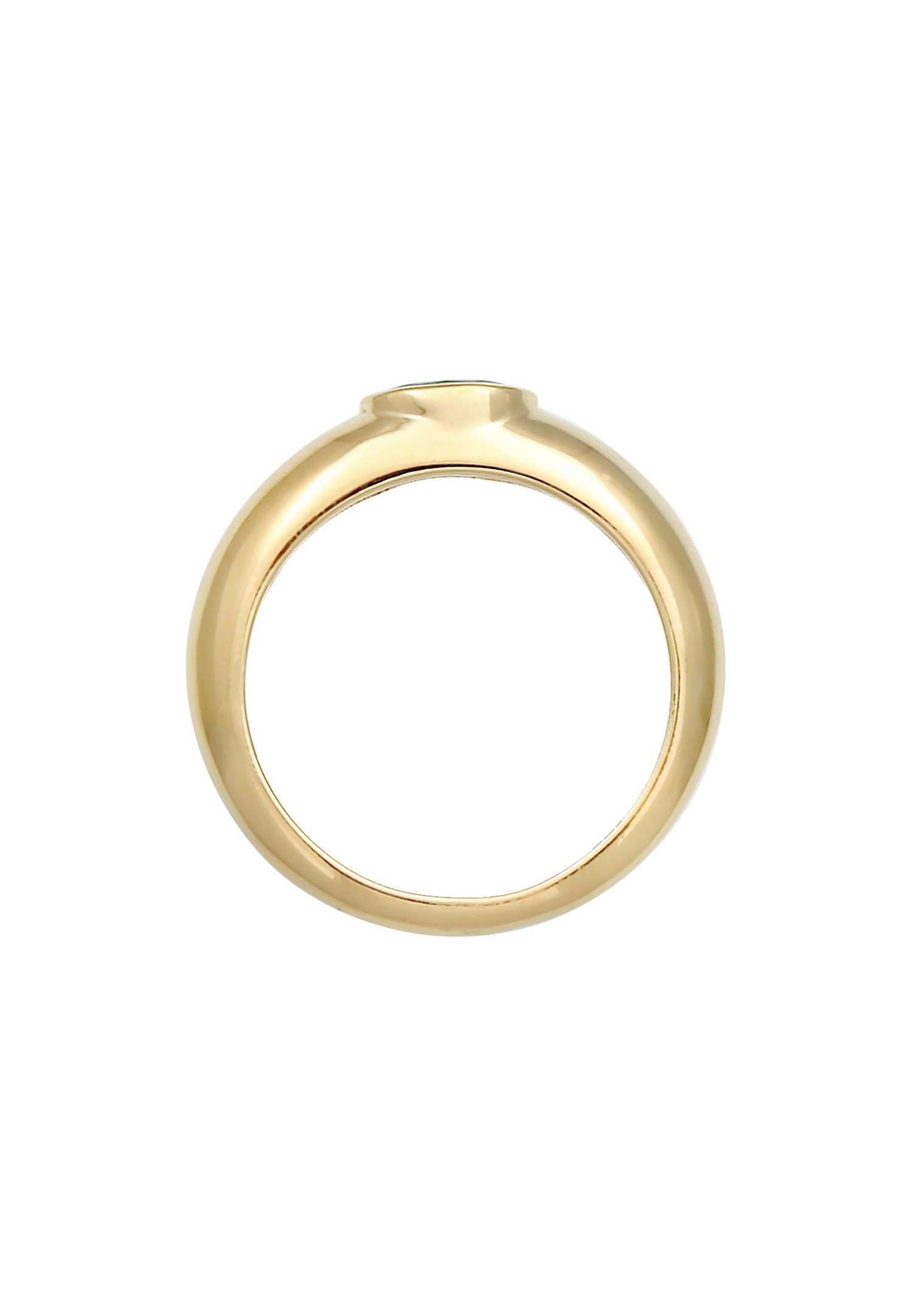 Elli Bague pour femme Solitaire vert ovale avec cristal de zirconium en argent sterling 925 plaqué or