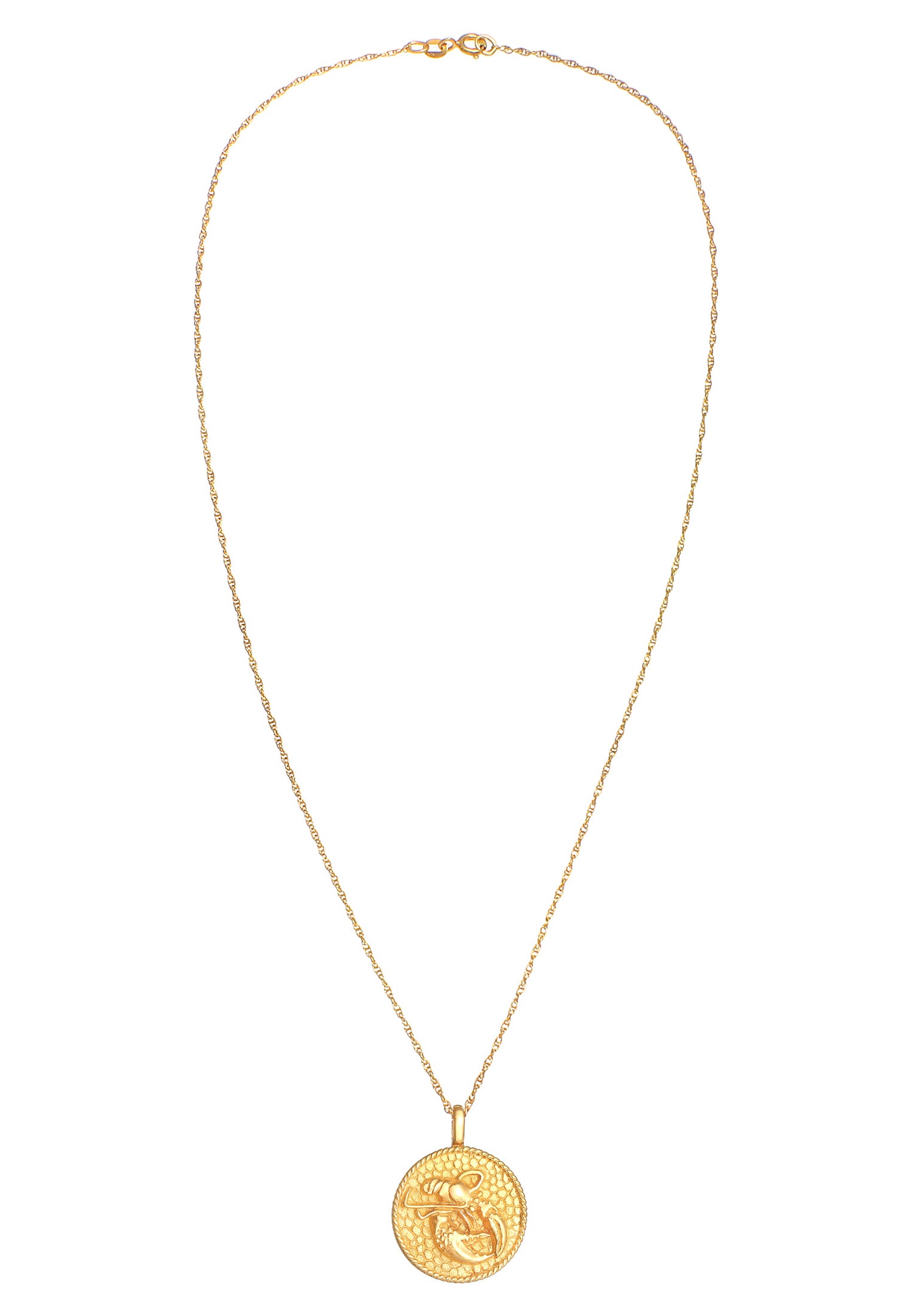 Elli Pièce du zodiaque pour femmes Cancer Astro Tendance Antique en argent sterling 925