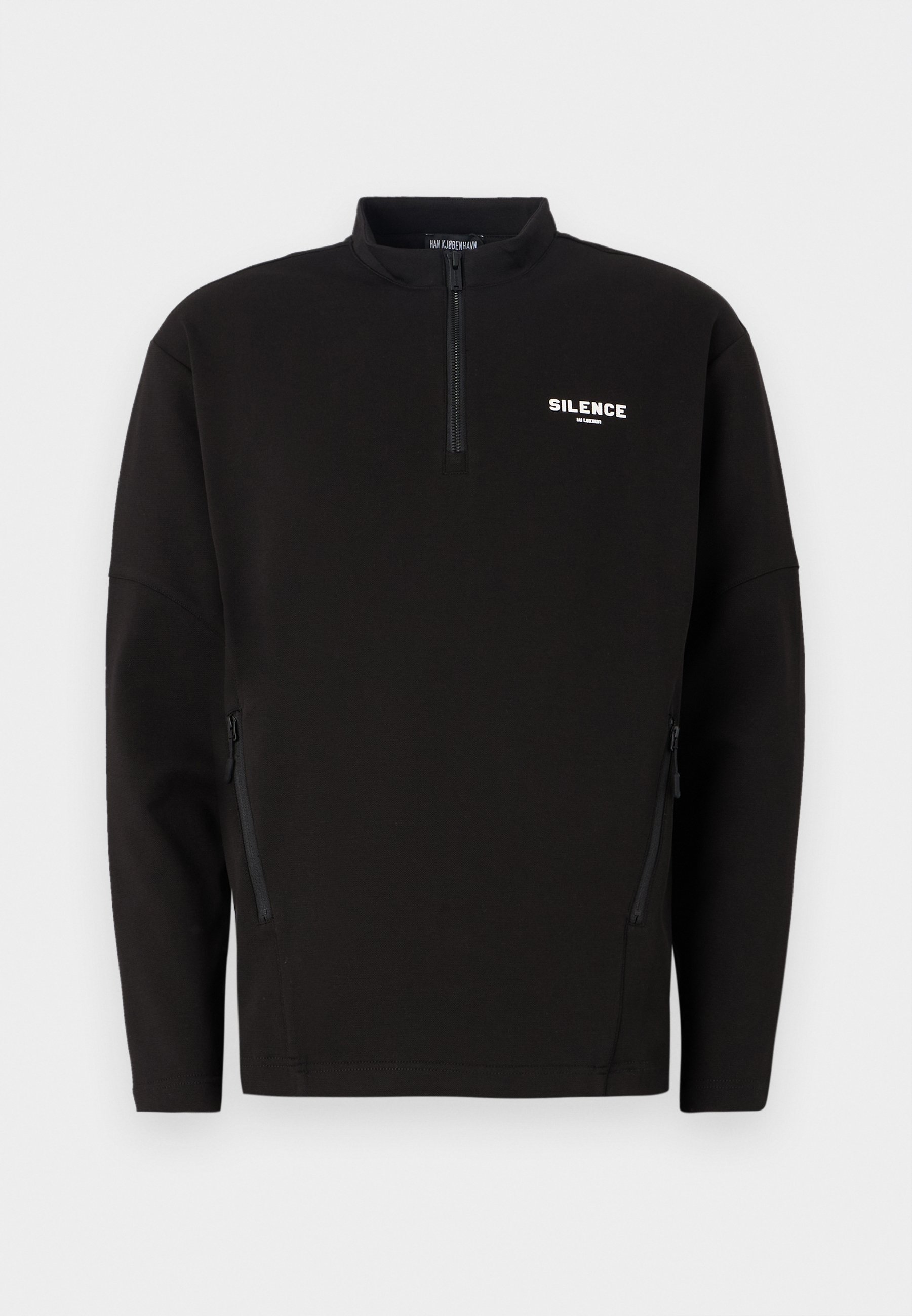 Han Kjøbenhavn HALF ZIP LONG SLEEVE UNISEX - Sweatshirt - crna