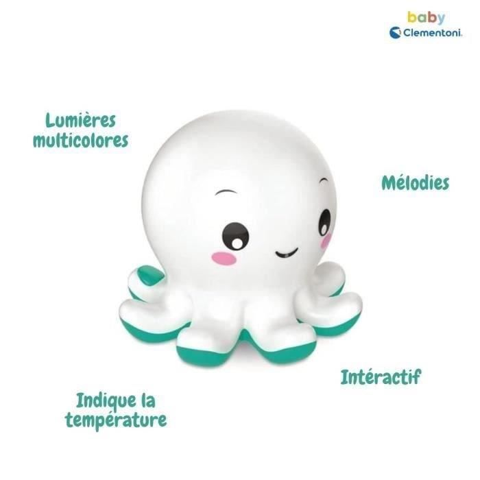 Juguete interactivo de baño Baby Clementoni: Colin, el pulpo luminoso y musical.