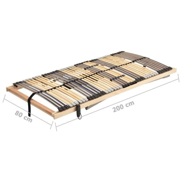 Base de cama eléctrica de láminas vidaXL con 42 láminas, 7 zonas, estructura de cama, dormitorio, hogar 321827