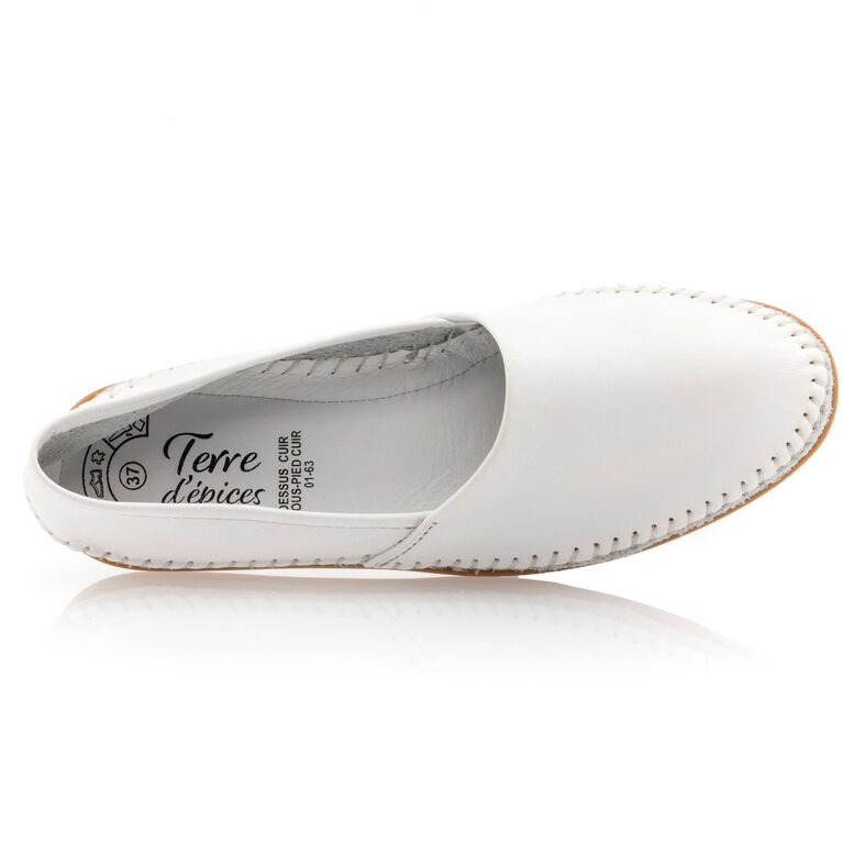 Weiße Damen-Loafer/Bootsschuhe