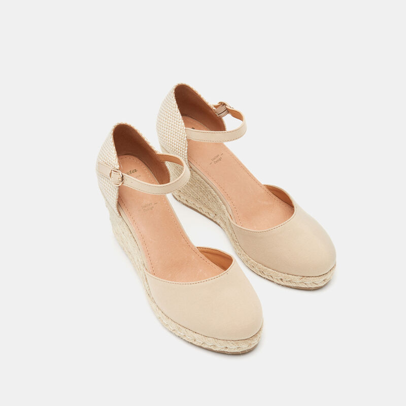 BATA Espadryle damskie na koturnach 8 cm