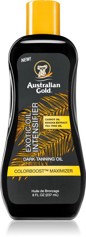 Australian Gold Exotic Intensifier voedende olie voor een mooie gebruinde teint en een gezonde huid.