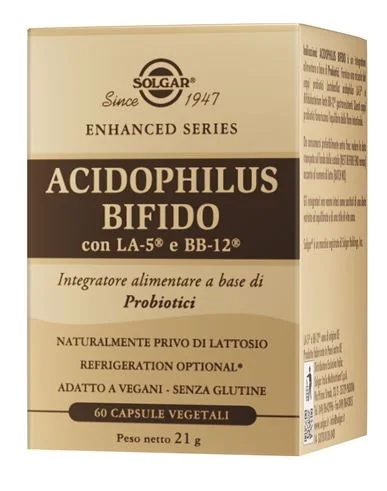 Probiotisch supplement Solgar Acidophilus Bifidus 60 capsules voor een gezonde darmflora