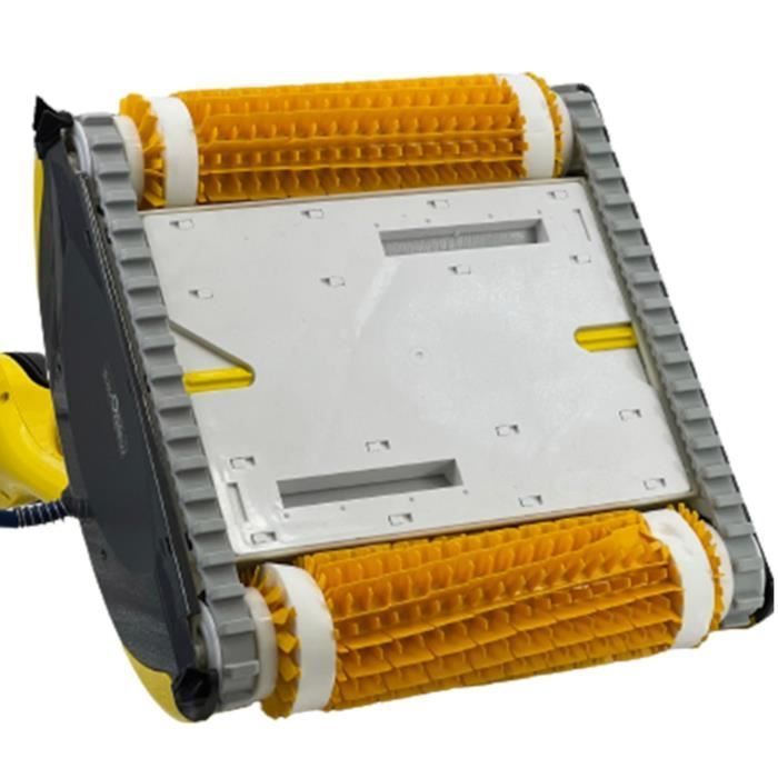 Robot eléctrico para piscinas, para suelo y paredes, con cepillos combinados y carro.