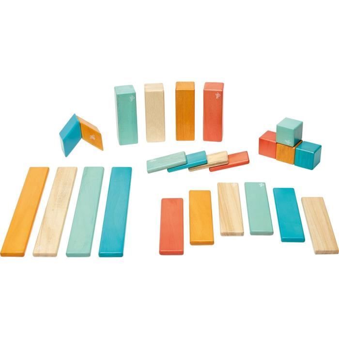 TEGU Sunset 24 Pièces - Blocs de bois aimantés - Jeu de construction