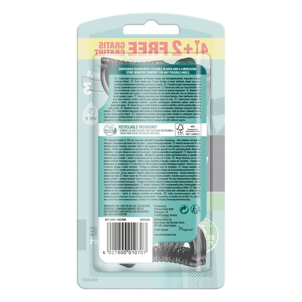 Jednorazové holiace strojčeky Wilkinson Sword Xtreme 3 Sensitive<br>6 kusov