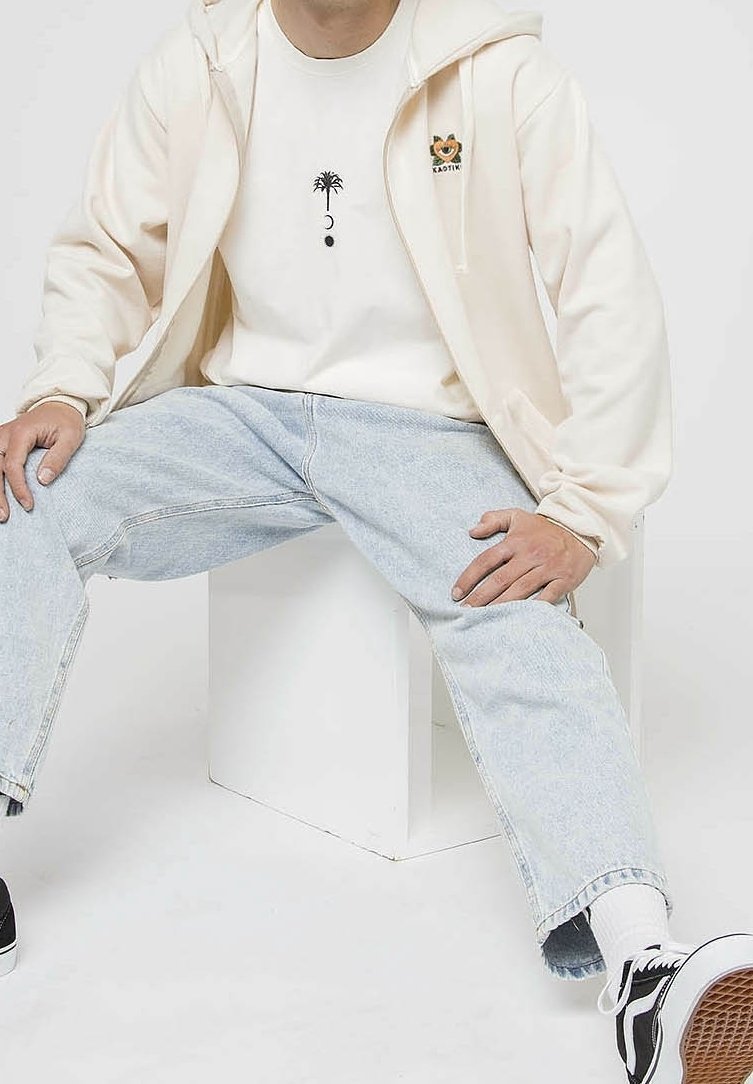 Kaotiko Sweatshirt met rits - beige