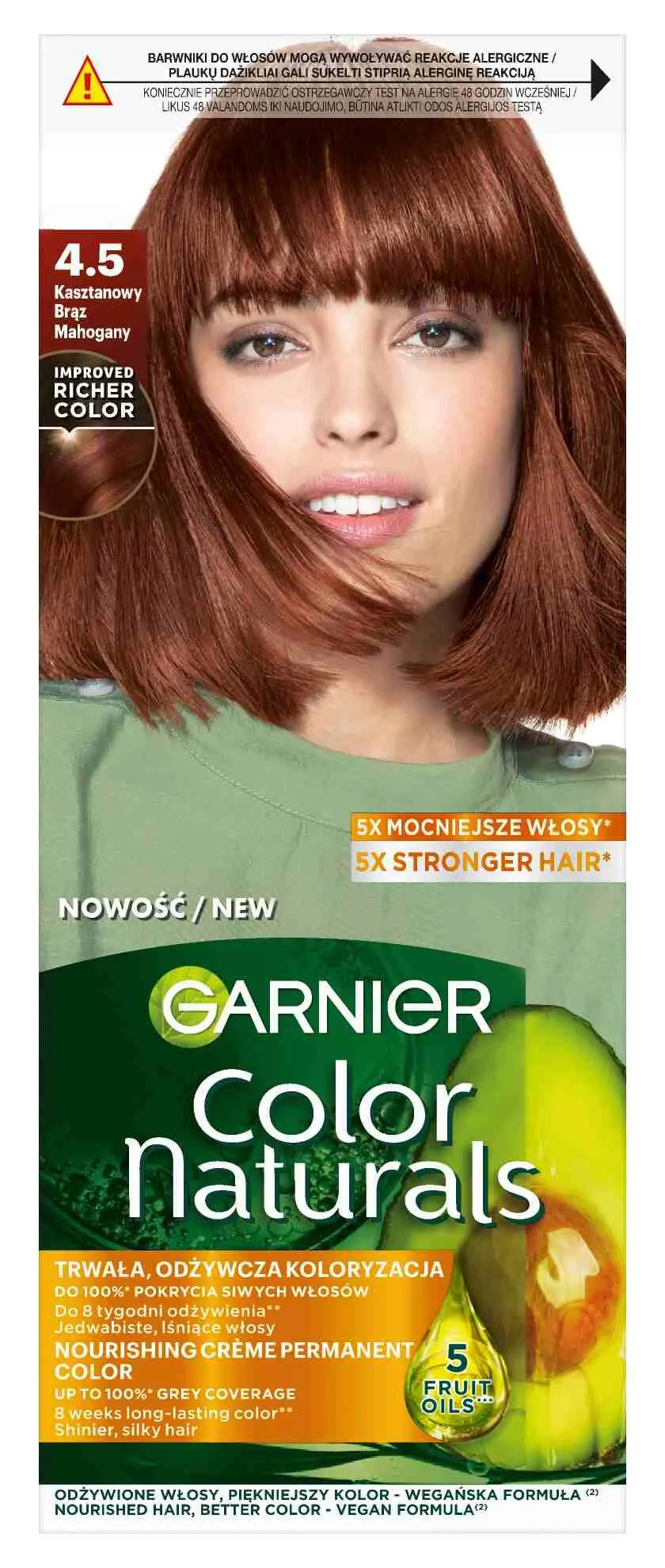 Garnier Color Naturals Farba do włosów 4.5 Kasztanowy Brąz