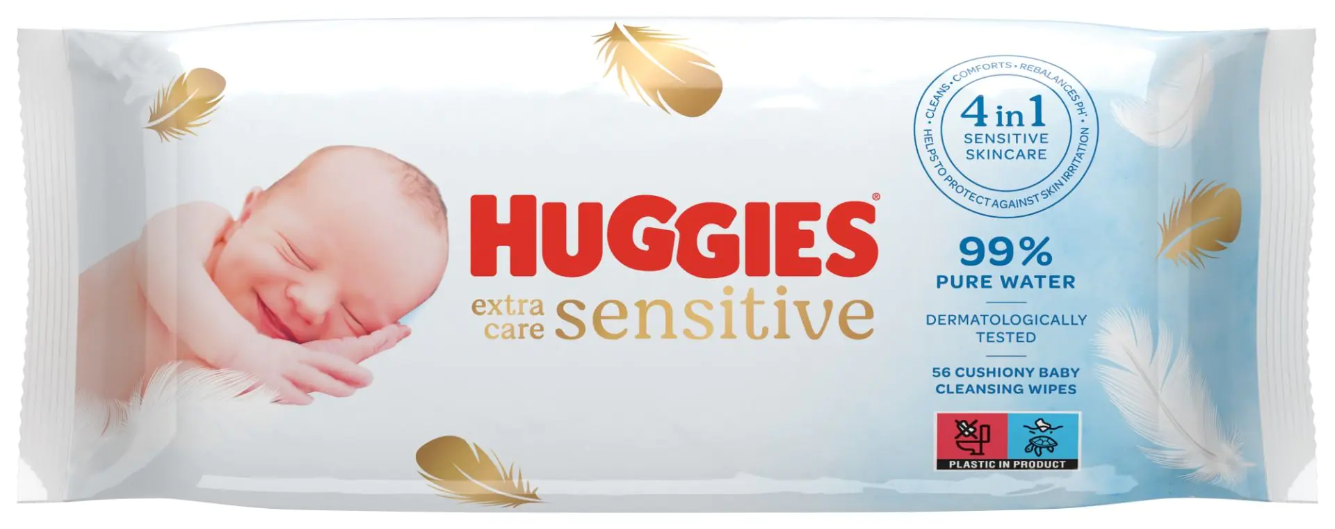 Huggies Baby Wipes Pure Extra Care Sensitive chusteczki nawilżane 56 szt.