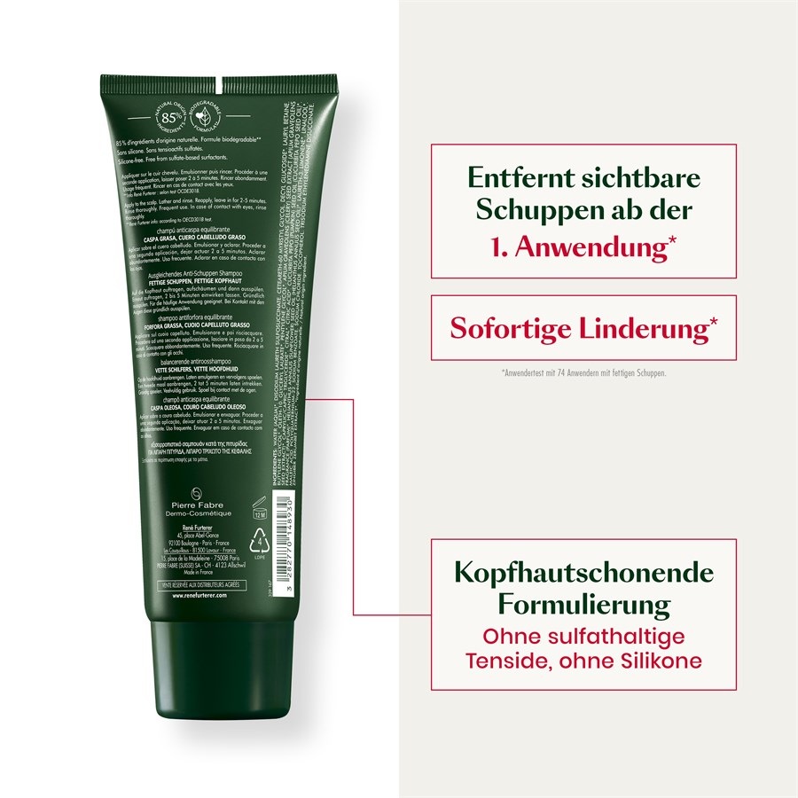 René Furterer Shampoing antipelliculaire équilibrant pellicules grasses