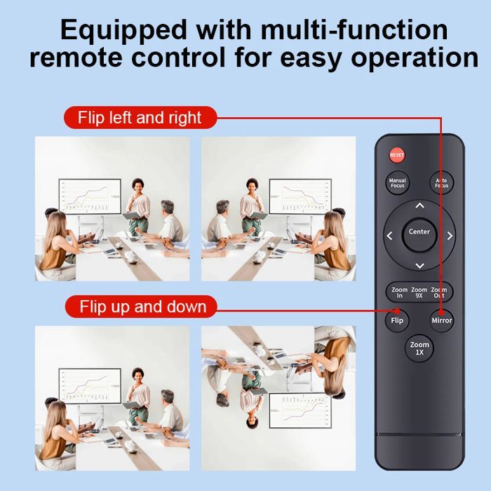 4K Webcam, webcam zoomable avec microphone et télécommande, équipée d'un capteur Sony, zoom numérique 9X, micros antibruit