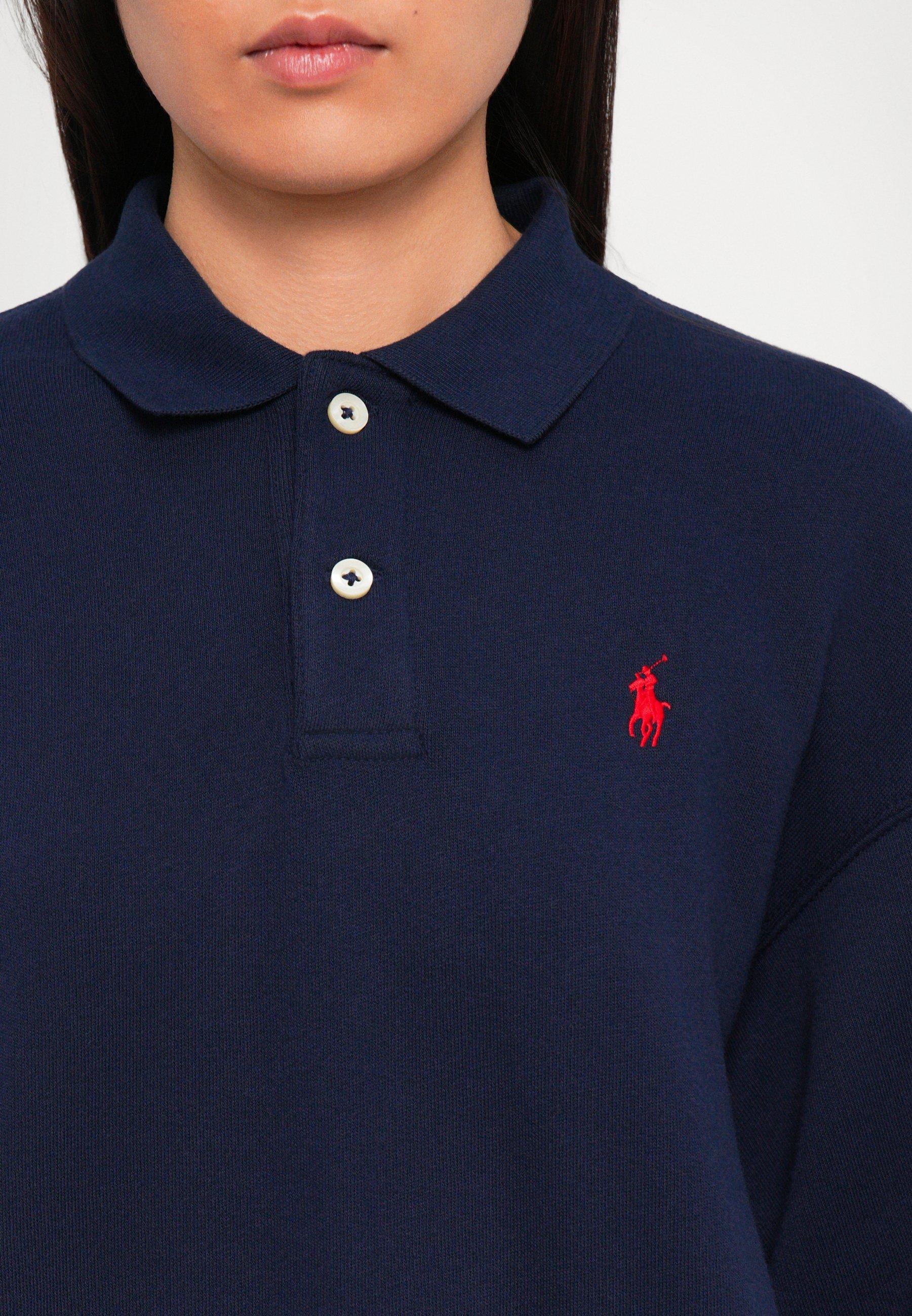 Polo Ralph Lauren LEICHTES FLEECE-LANGARM-POLOSHIRT – Langarmshirt – Marineblau