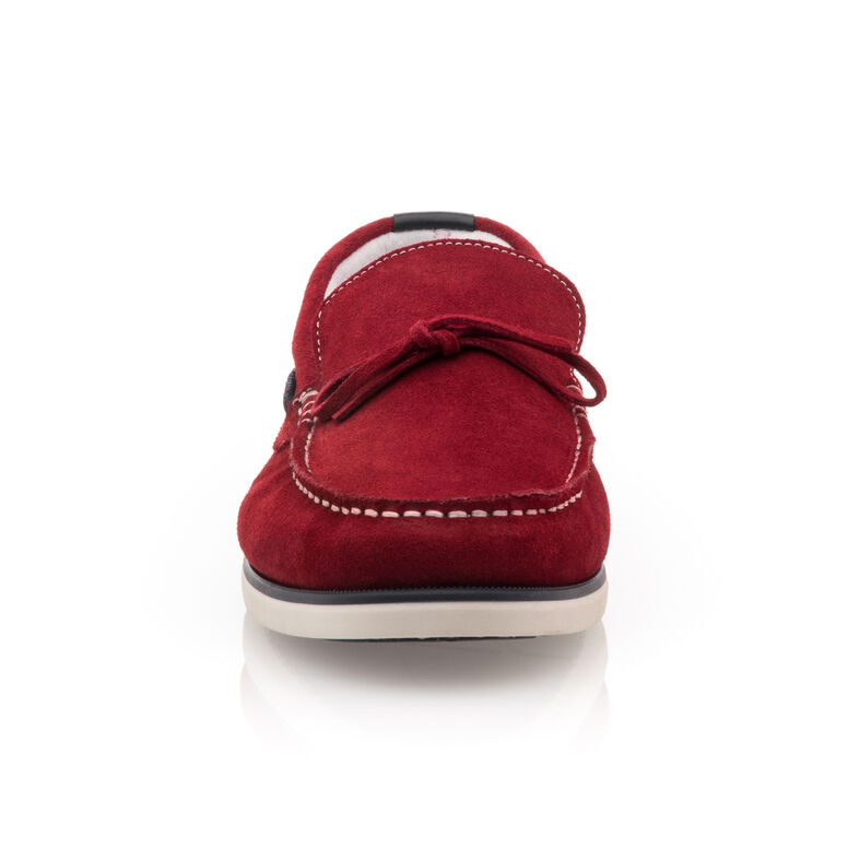 Mocasines/zapatos náuticos rojos para hombre