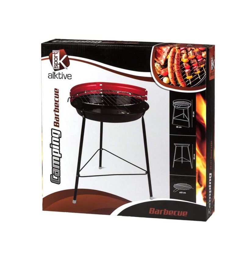Barbacoa De Carbón 36 Cm Aktive Sport Camping