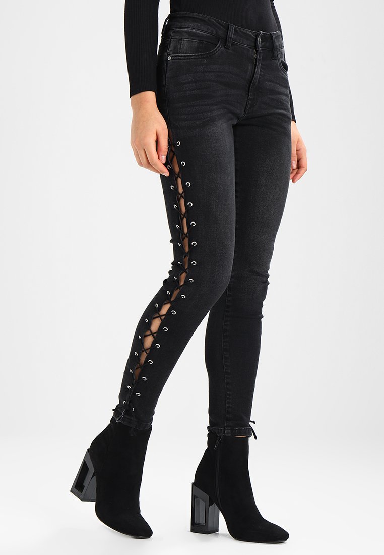 Urban Classics veterbroek - Skinny jeans - zwart gewassen