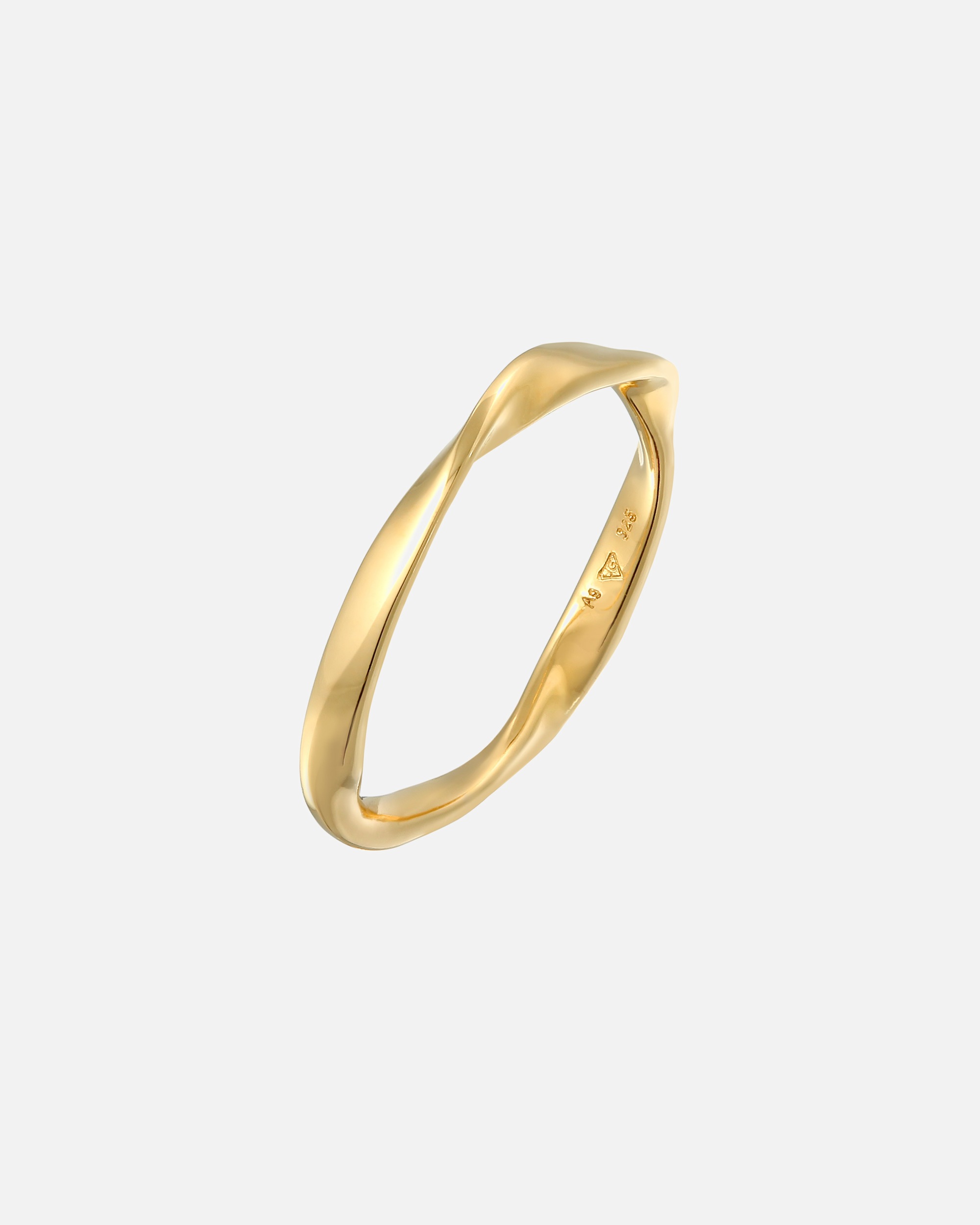 Elli Femmes bande torsadée pile basique en argent sterling 925
