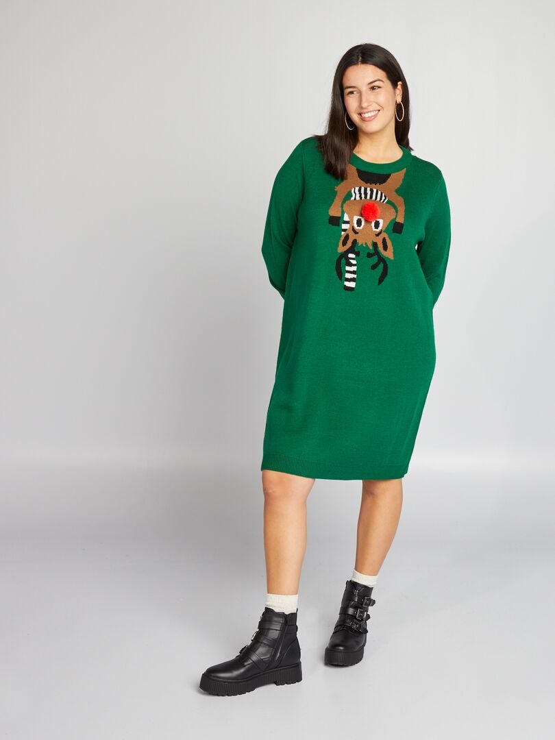 Suéter maxi de Natal - VERDE