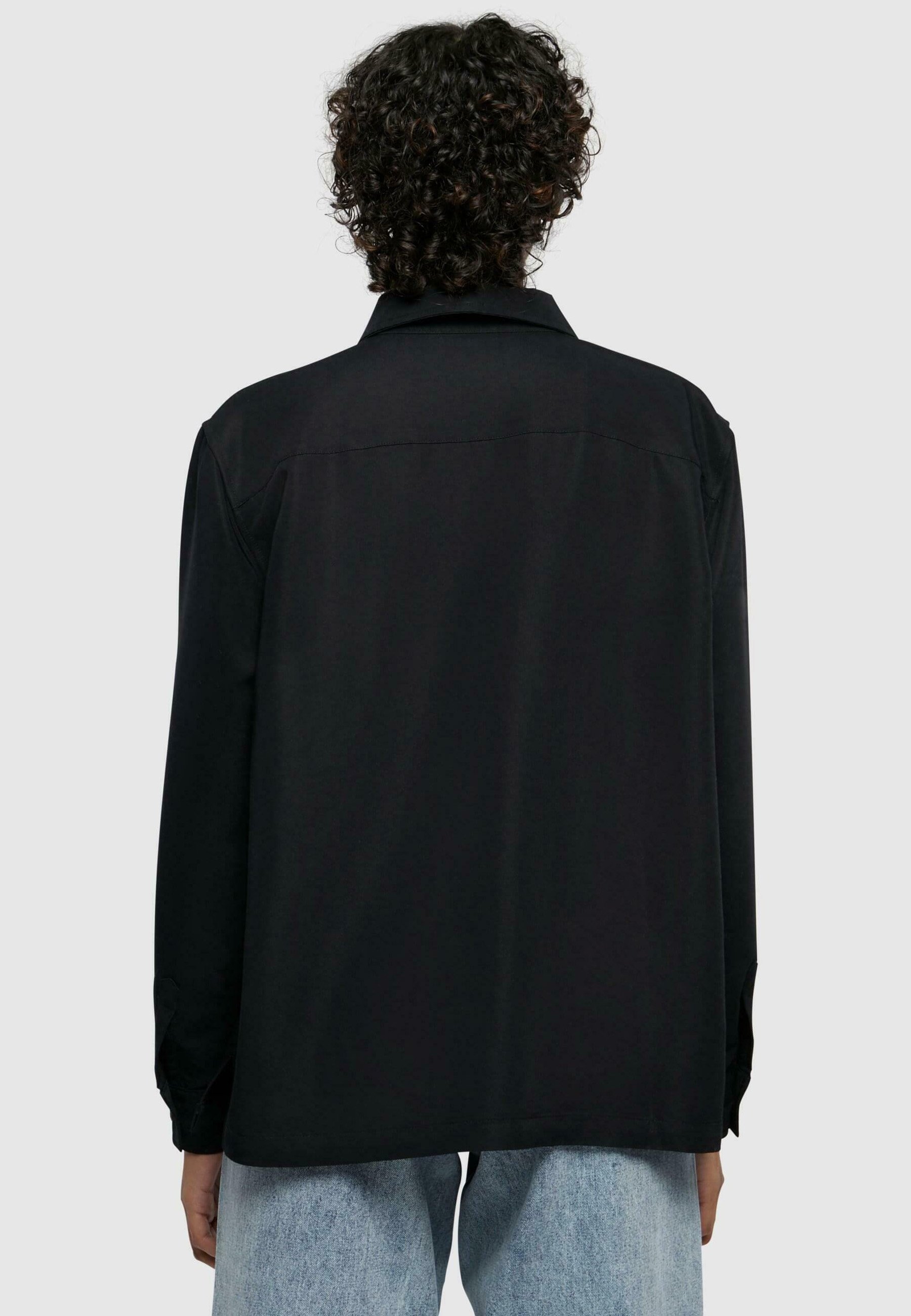 Urban Classics blouse met knoopsluiting - zwart