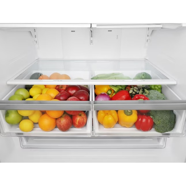 Hisense French-Door-Kühlschrank mit 752 Litern Nutzinhalt und Eiswürfelbereiter (Edelstahl, fingerabdruckresistent) ENERGY STAR®