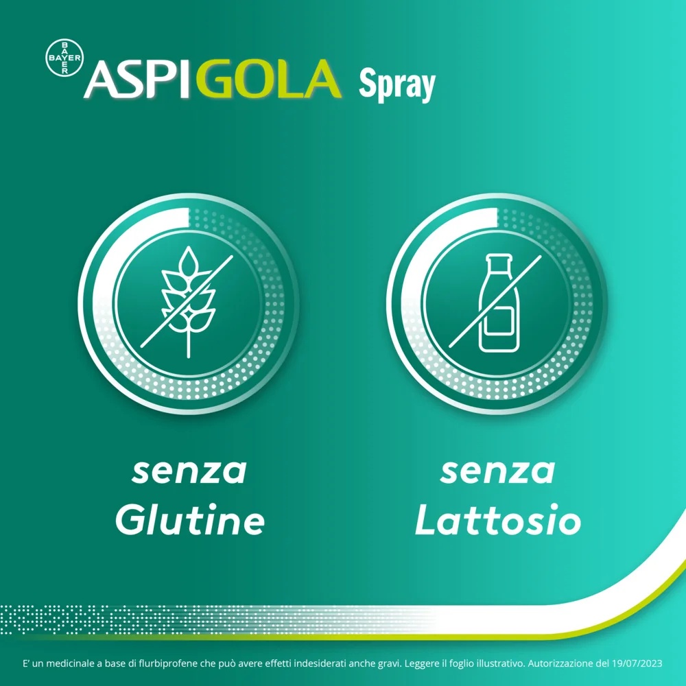 ASPIRINE Aspi Gola Spray 0,25% keelspray Ontstekingsremmende pijnstiller 15 ml Keelpijn