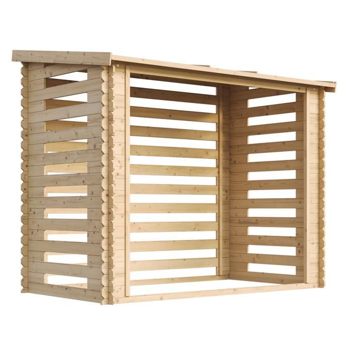 Leñero - 146 x 232 x 199 cm / 2,63 m² - Almacenamiento de leña y leñero para exteriores - TIMBELA M202