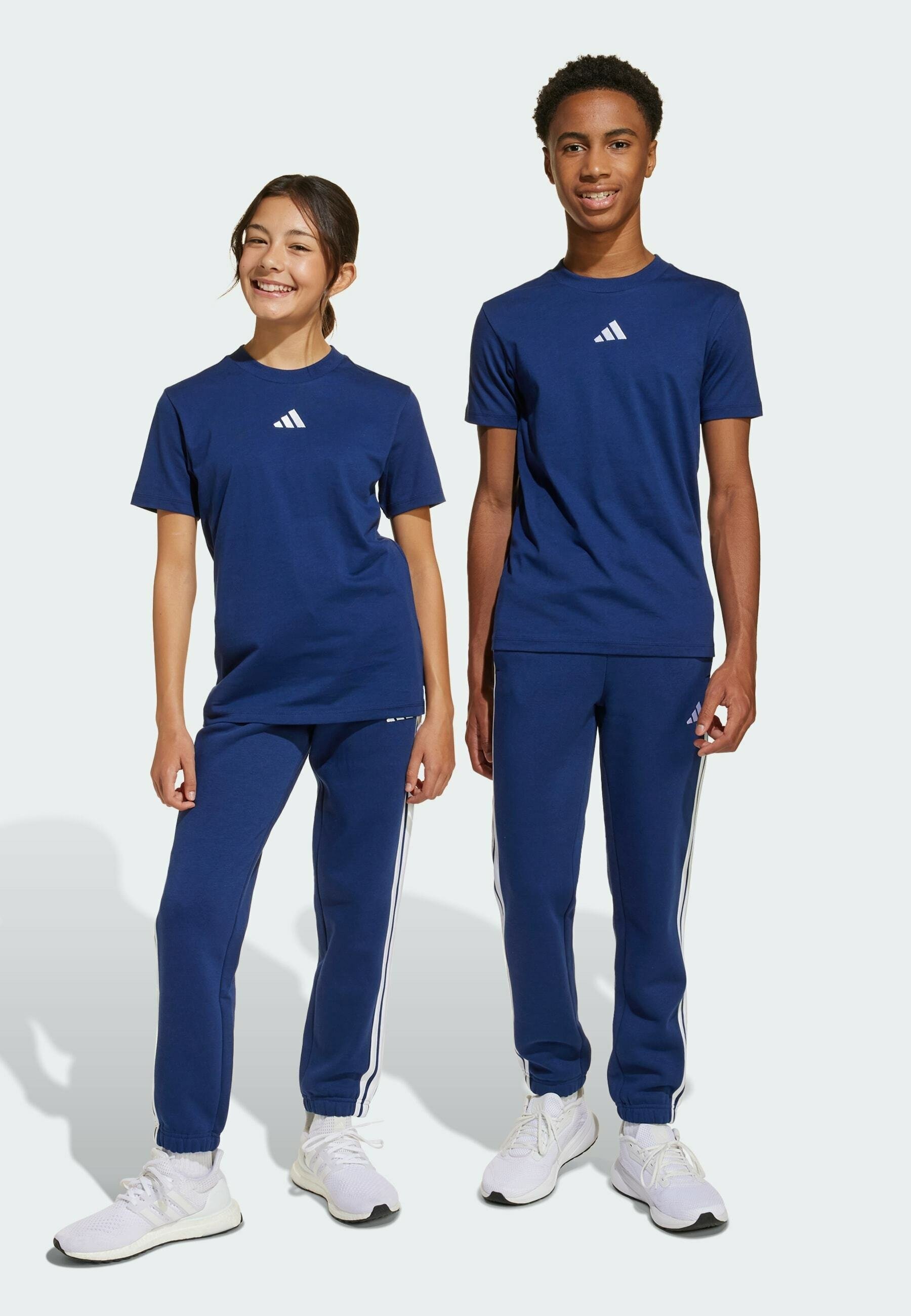 adidas Performance ESSENTIALS UNISEX - Trainingsbroek - donkerblauw wit