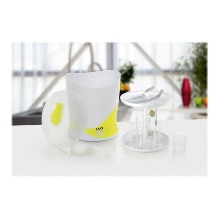 Stérilisateur de biberons LAICA BC1005 - Blanc - citron - Electrique - Plastique