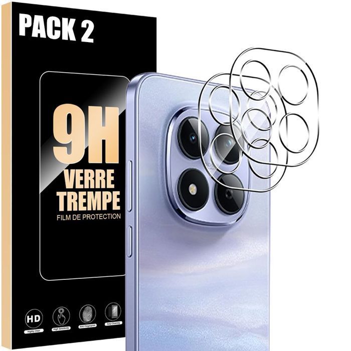 2 protectores de pantalla de vidrio templado para la cámara del Xiaomi Redmi Note 15 Pro Plus 5G - Resistentes a arañazos y golpes (dureza 9H)