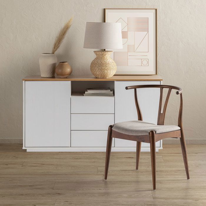 VS Venta-stock Set van 2 rustieke stoelen, walnootkleur, massief hout, 55 cm (lengte) 54,5 cm (diepte) 76 cm (hoogte)