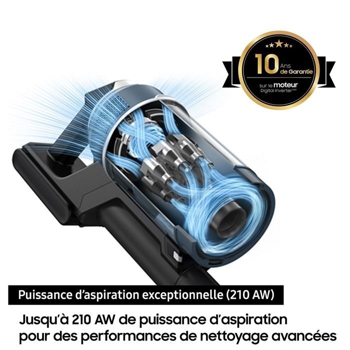 Aspirapolvere senza fili Samsung Jet 95 Pet Extra nero con 2 batterie VS20C95D2TK