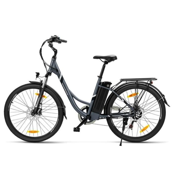 Vélo de Ville Électrique Touroll B1 - Moteur 250W -Batterie 15,6 Ah - Vitesse Max 25 km/h - Shimano 7 Vitesses - Pneu 26 x 1.95