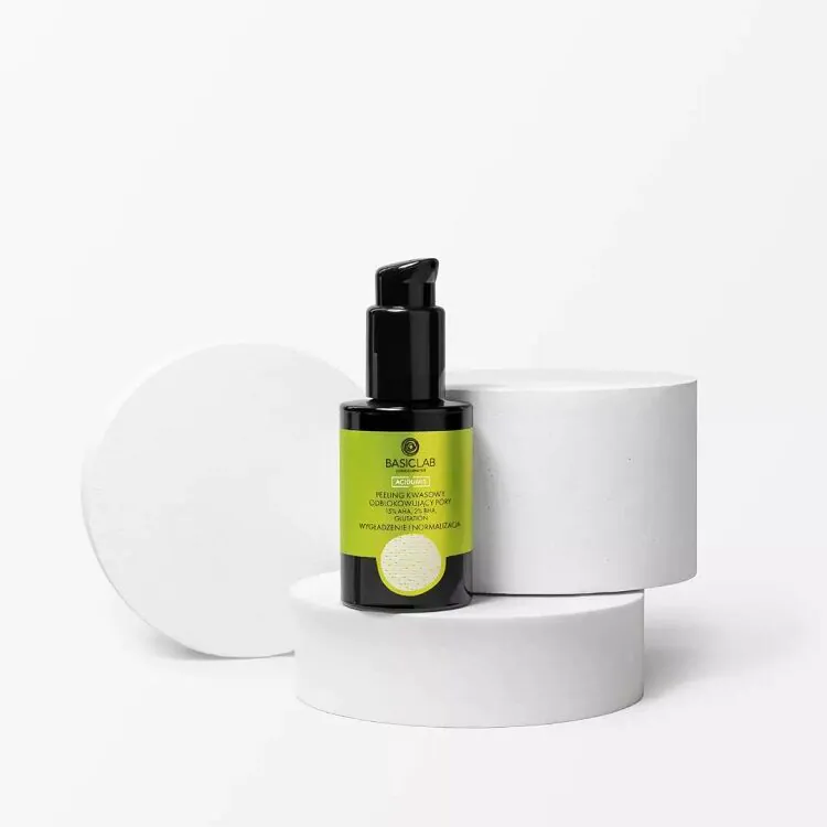 BasicLab Acidumis Peeling kwasowy odblokowujący pory z AHA 15% i BHA 2%