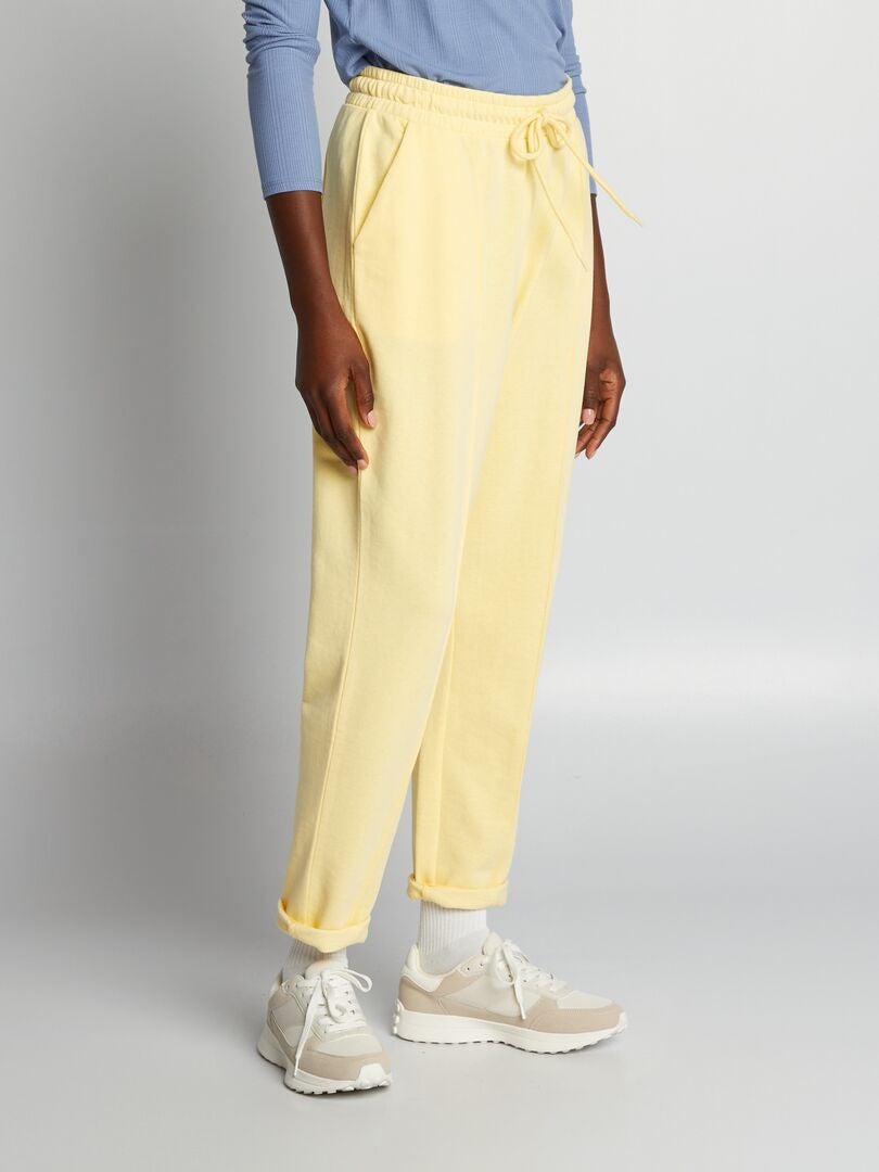 Fleece joggingbroek - GEEL