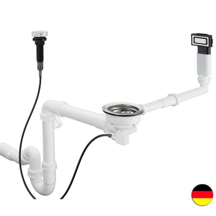 HANSGROHE D14-11 stainless steel automatic waste kit for single bowl sink