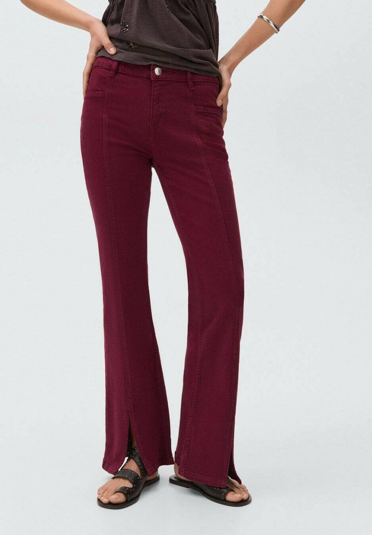 Mango Kids TEEN - Uitlopende jeans - bordeaux