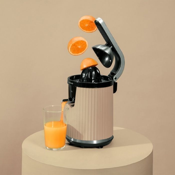 Cecotec Presse-agrumes électrique à bras pour oranges et agrumes Xqueeze RetroJuice 600 Beige. 600W, Style rétro