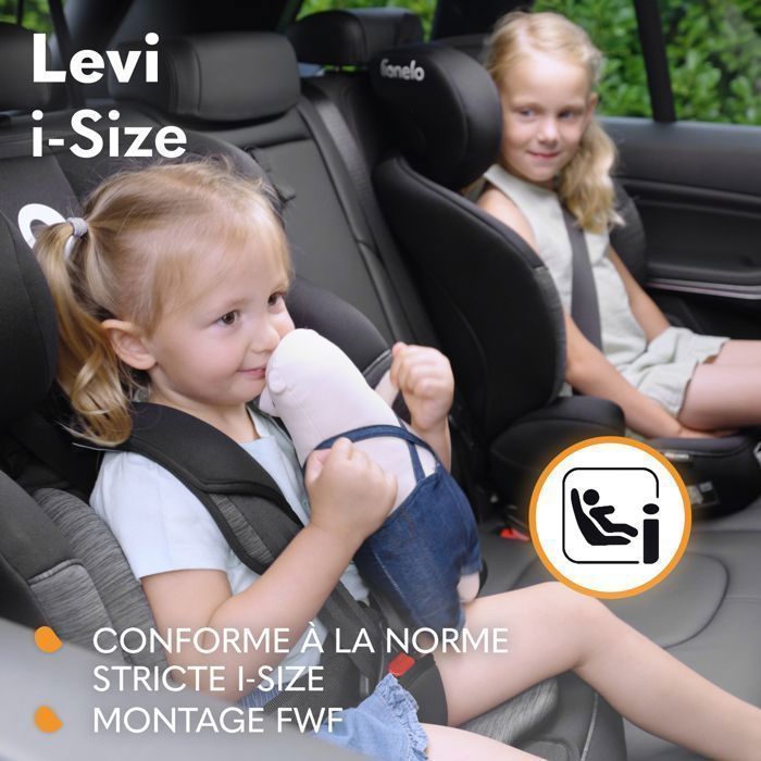 Cadeira auto conversível LIONELO Levi i-Size - 76-150 cm - Grupo 1/2/3 - Verde