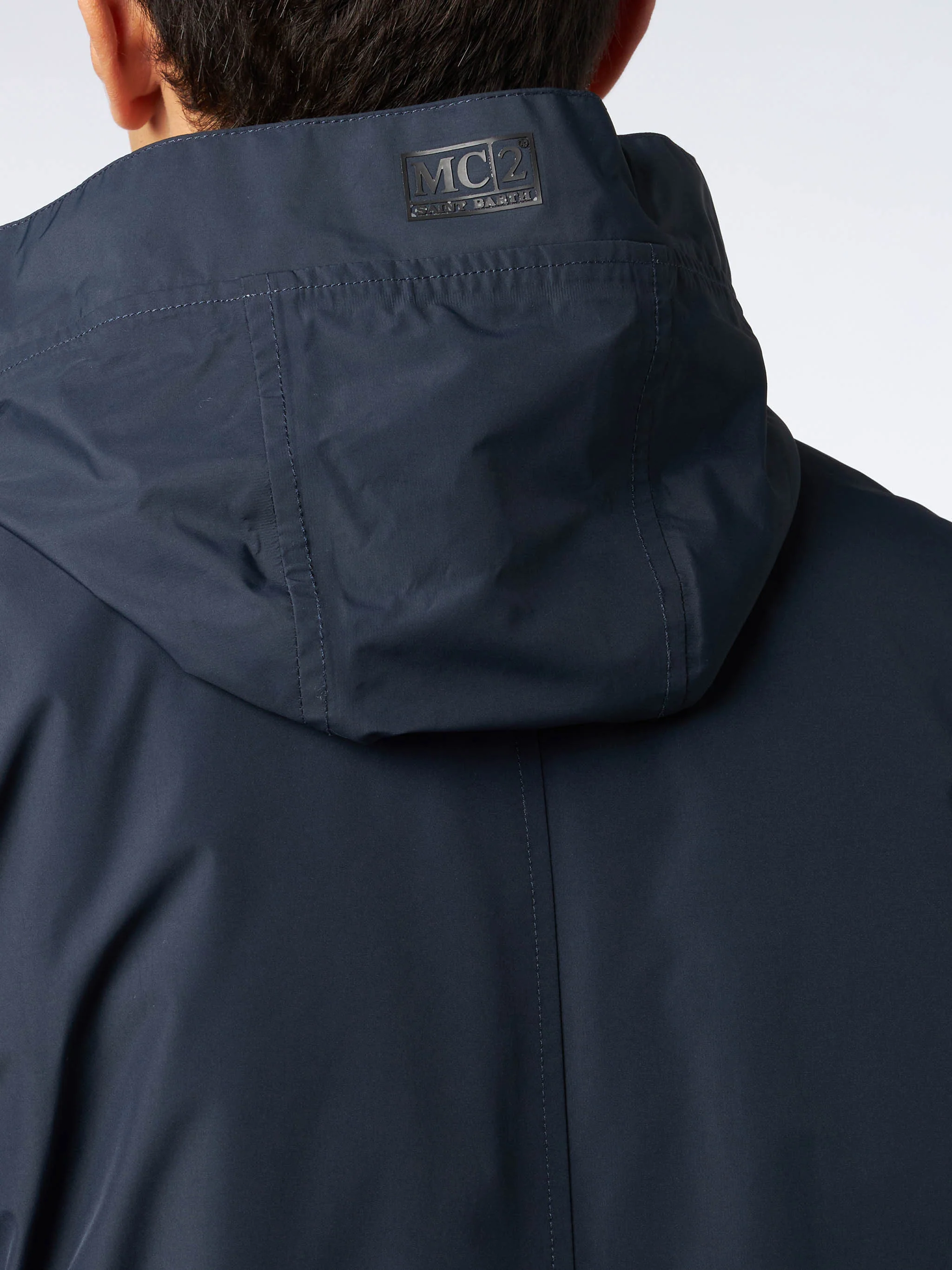 Voyager herenparka met capuchon in blauw