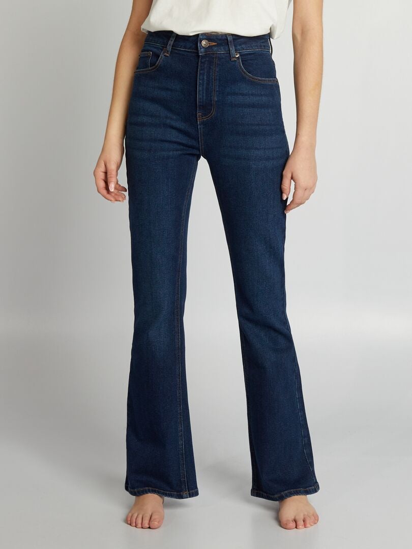 Calça jeans flare com 5 bolsos - L28 - AZUL