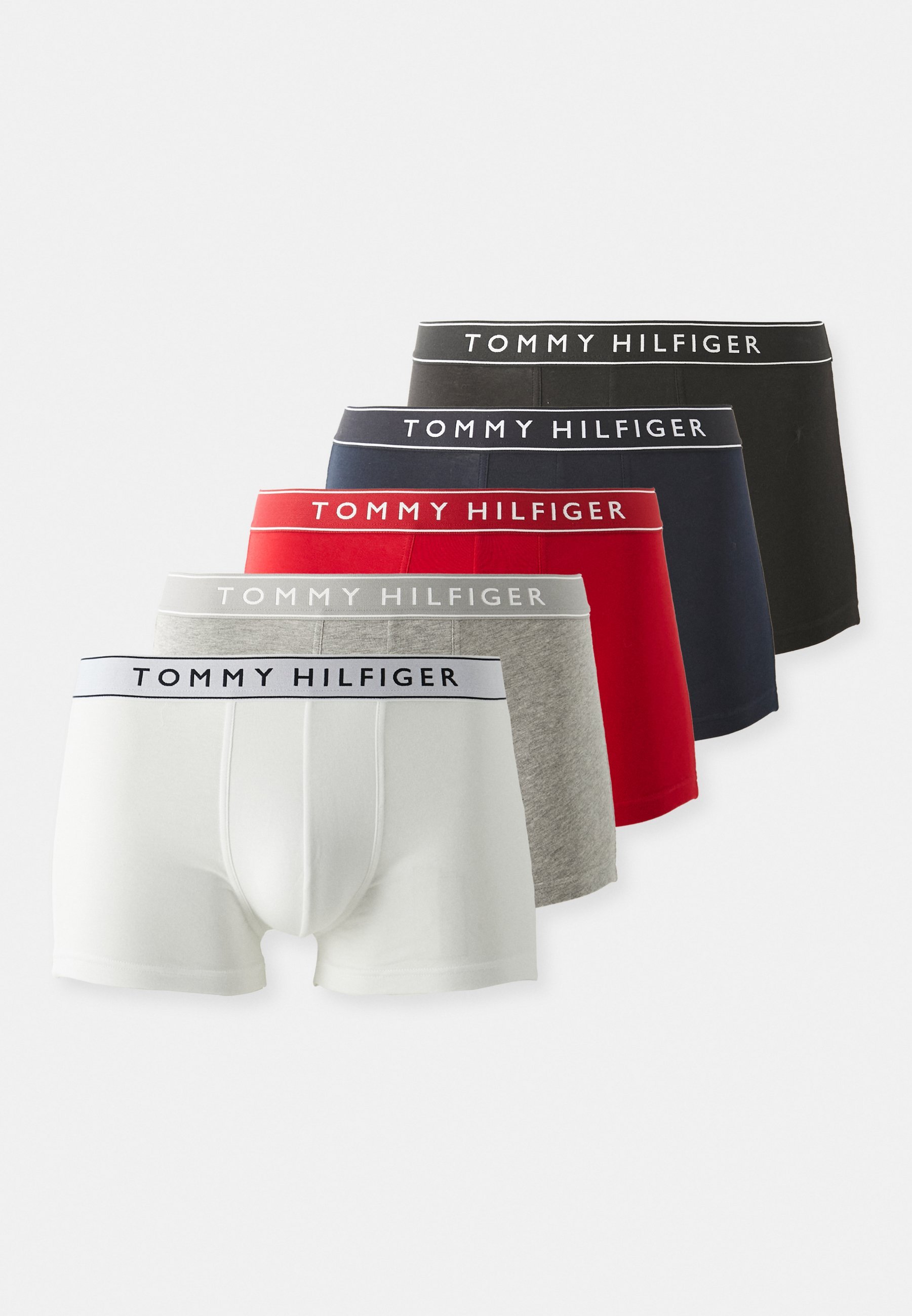Confezione da 5 boxer Tommy Hilfiger - bianco/rosso/grigio/blu scuro/nero