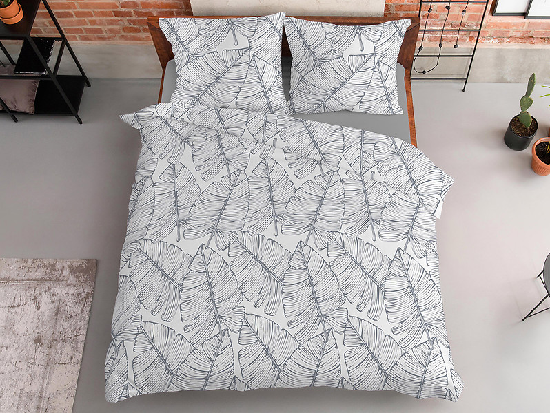 Komplet pościeli Monstera polycotton 200x220 cm   2x70x80 cm
