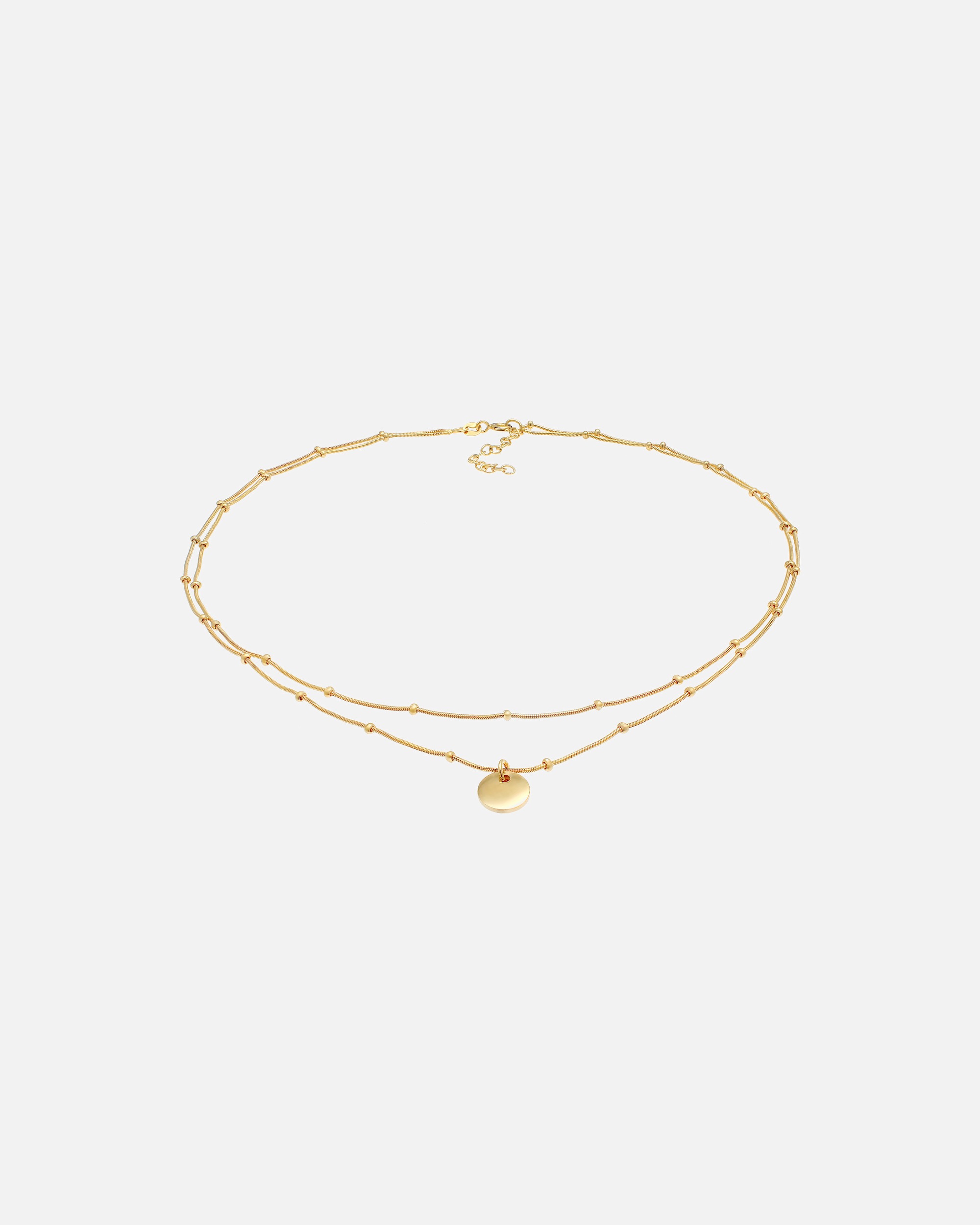 Elli Femmes Choker Boule Couches Plaquette Pendentif Basique en Argent Sterling 925